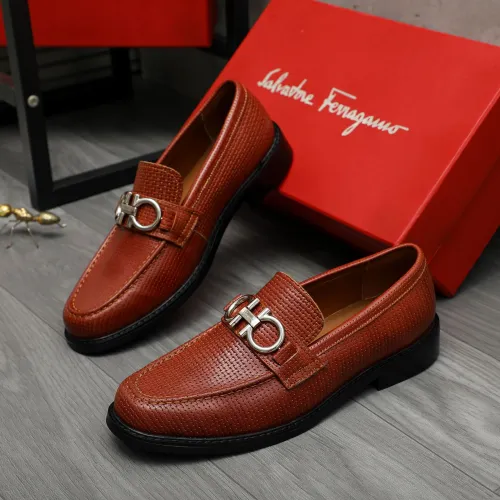 Wholesale Salvatore Ferragamo Leather Shoes For Men #1392088 $85.00 USD, Wholesale Quality Replica Salvatore Ferragamo Leather Shoes