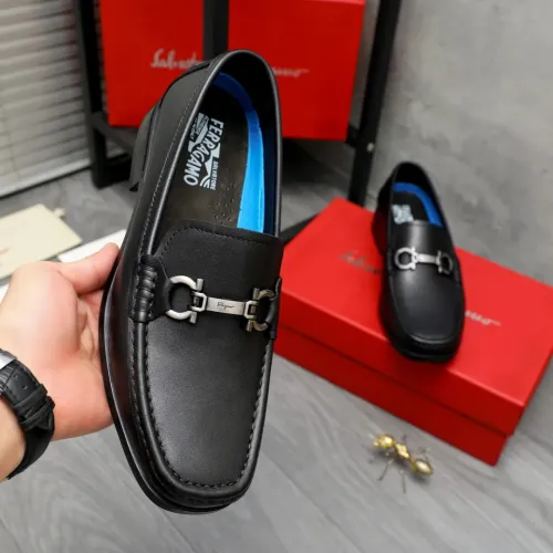 Replica Salvatore Ferragamo Leather Shoes For Men #1392090 $92.00 USD for Wholesale