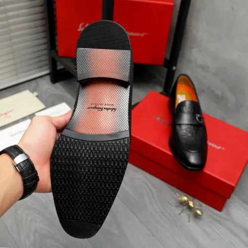 Replica Salvatore Ferragamo Leather Shoes For Men #1392091 $92.00 USD for Wholesale