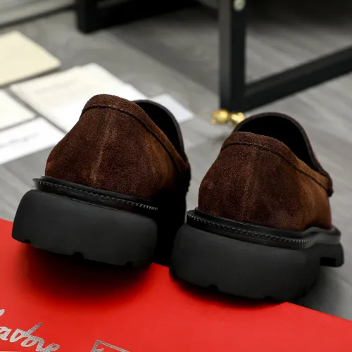 Replica Salvatore Ferragamo Leather Shoes For Men #1392097 $112.00 USD for Wholesale