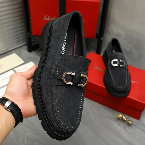 Replica Salvatore Ferragamo Leather Shoes For Men #1392098 $112.00 USD for Wholesale