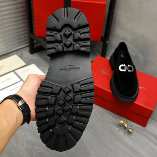 Replica Salvatore Ferragamo Leather Shoes For Men #1392100 $112.00 USD for Wholesale