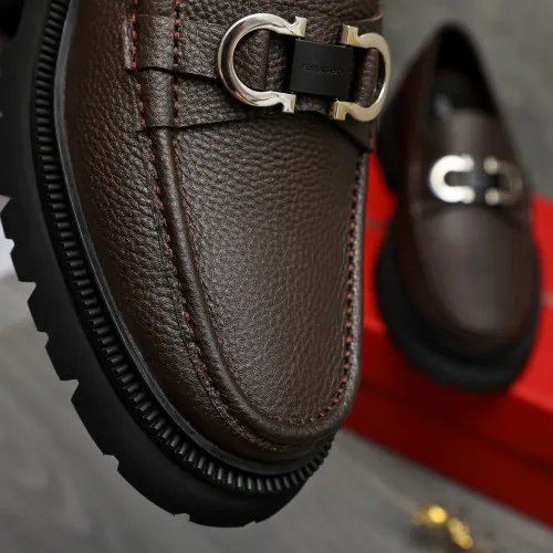 Replica Salvatore Ferragamo Leather Shoes For Men #1392102 $112.00 USD for Wholesale