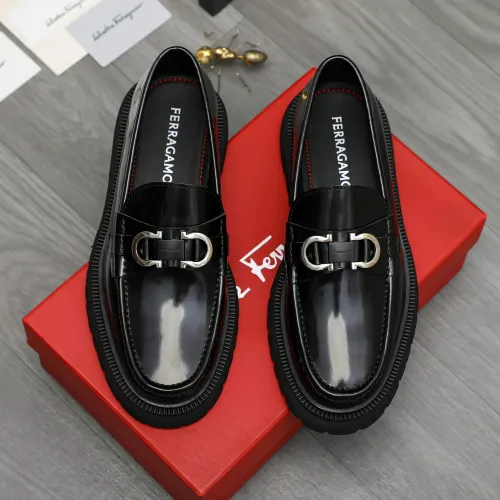 Replica Salvatore Ferragamo Leather Shoes For Men #1392109 $112.00 USD for Wholesale