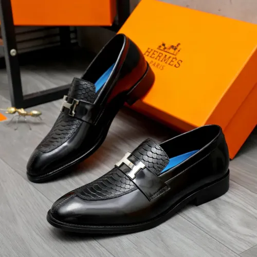 Wholesale Hermes Leather Shoes For Men #1392117 $92.00 USD, Wholesale Quality Replica Hermes Leather Shoes