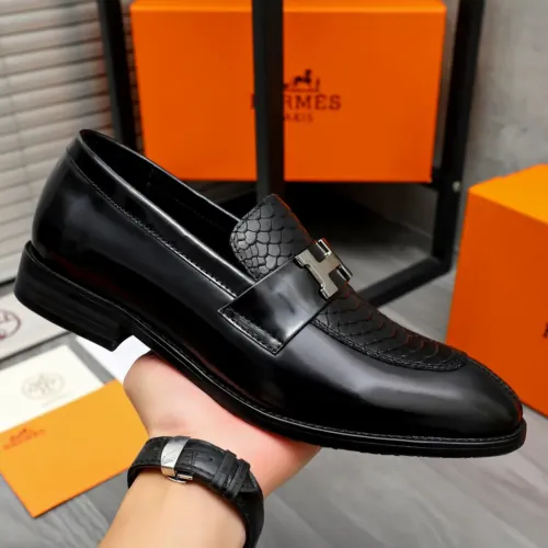 Replica Hermes Leather Shoes For Men #1392117 $92.00 USD for Wholesale