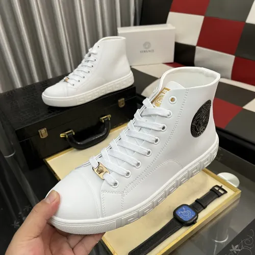 Wholesale Versace High Tops Shoes For Men #1392488 $80.00 USD, Wholesale Quality Replica Versace High Tops Shoes