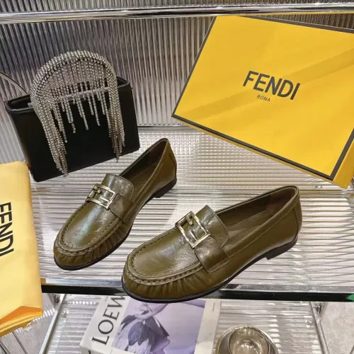 Wholesale Fendi Leather Shoes For Women #1392621 $102.00 USD, Wholesale Quality Replica Fendi Leather Shoes