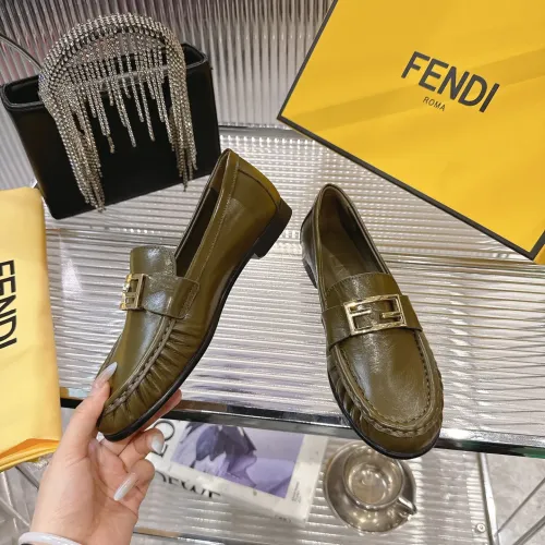 Replica Fendi Leather Shoes For Women #1392621 $102.00 USD for Wholesale