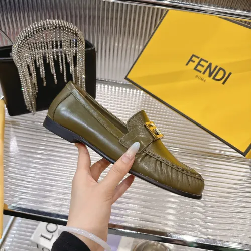 Replica Fendi Leather Shoes For Women #1392621 $102.00 USD for Wholesale