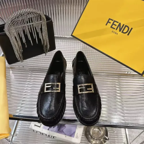 Replica Fendi Leather Shoes For Women #1392622 $102.00 USD for Wholesale