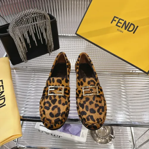 Replica Fendi Leather Shoes For Women #1392623 $102.00 USD for Wholesale