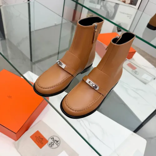Replica Hermes Boots For Women #1392670 $145.00 USD for Wholesale