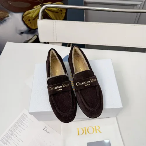 Replica Christian Dior Leather Shoes For Women #1392719 $112.00 USD for Wholesale