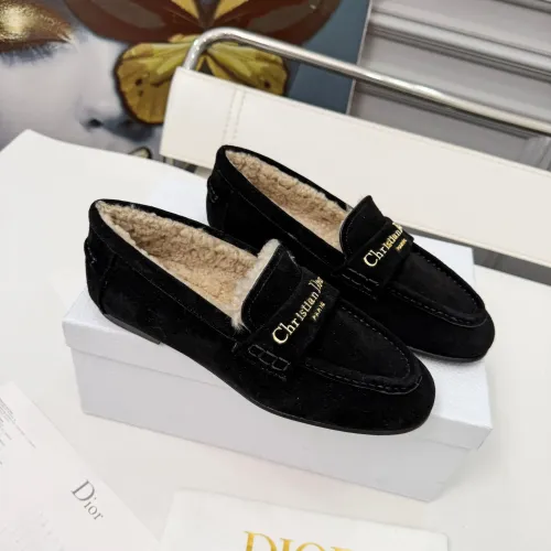 Replica Christian Dior Leather Shoes For Women #1392720 $112.00 USD for Wholesale