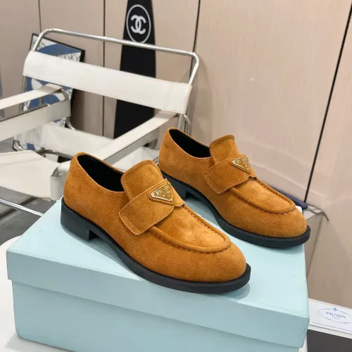 Wholesale Prada Leather Shoes For Women #1392726 $102.00 USD, Wholesale Quality Replica Prada Leather Shoes