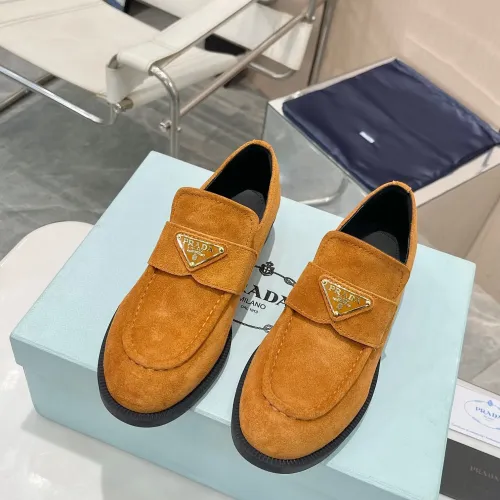 Replica Prada Leather Shoes For Women #1392726 $102.00 USD for Wholesale