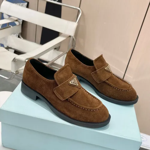 Wholesale Prada Leather Shoes For Women #1392728 $102.00 USD, Wholesale Quality Replica Prada Leather Shoes