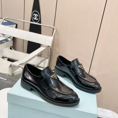 Wholesale Prada Leather Shoes For Women #1392731 $102.00 USD, Wholesale Quality Replica Prada Leather Shoes