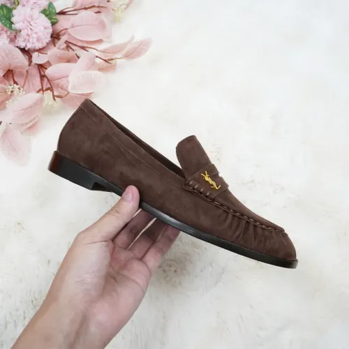 Replica Yves Saint Laurent YSL Leather Shoes For Women #1392790 $102.00 USD for Wholesale