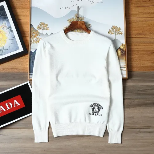 Wholesale Versace Sweaters Long Sleeved For Men #1393166 $42.00 USD, Wholesale Quality Replica Versace Sweaters