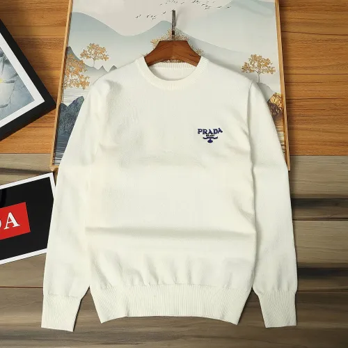Wholesale Prada Sweaters Long Sleeved For Men #1393214 $48.00 USD, Wholesale Quality Replica Prada Sweaters