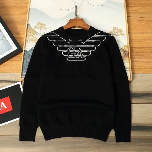 Wholesale Armani Sweaters Long Sleeved For Men #1393217 $48.00 USD, Wholesale Quality Replica Armani Sweaters
