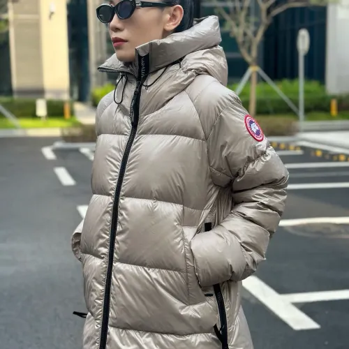 Replica Canada Goose Down Feather Coat Long Sleeved For Women #1393301 $182.00 USD for Wholesale
