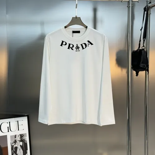 Wholesale Prada T-Shirts Long Sleeved For Men #1393461 $80.00 USD, Wholesale Quality Replica Prada T-Shirts