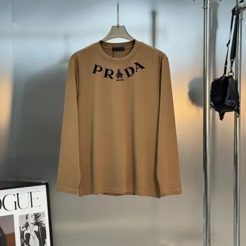 Wholesale Prada T-Shirts Long Sleeved For Men #1393462 $80.00 USD, Wholesale Quality Replica Prada T-Shirts