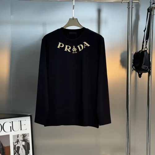Wholesale Prada T-Shirts Long Sleeved For Men #1393463 $80.00 USD, Wholesale Quality Replica Prada T-Shirts