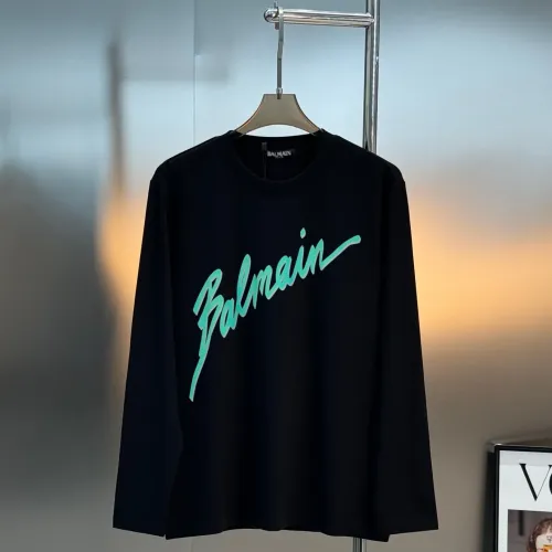 Wholesale Balmain T-Shirts Long Sleeved For Men #1393465 $80.00 USD, Wholesale Quality Replica Balmain T-Shirts