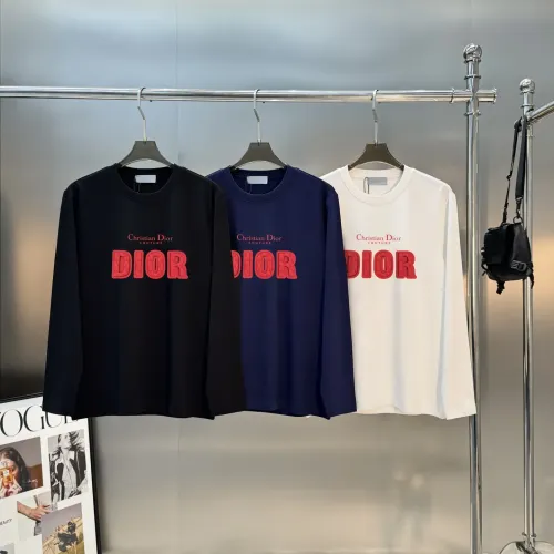 Replica Christian Dior T-Shirts Long Sleeved For Men #1393477 $82.00 USD for Wholesale