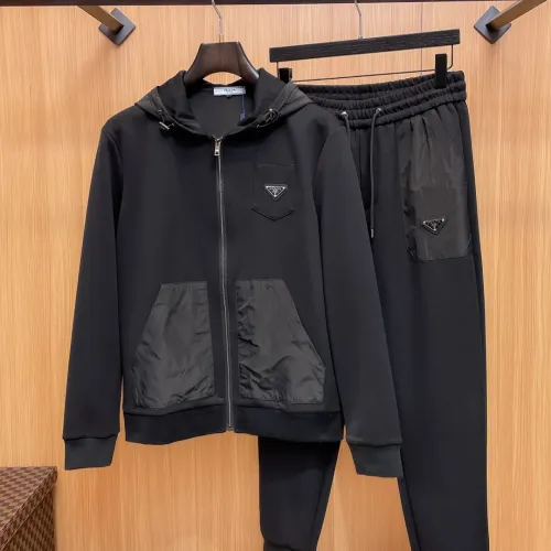 Wholesale Prada Tracksuits Long Sleeved For Men #1393662 $128.00 USD, Wholesale Quality Replica Prada Tracksuits