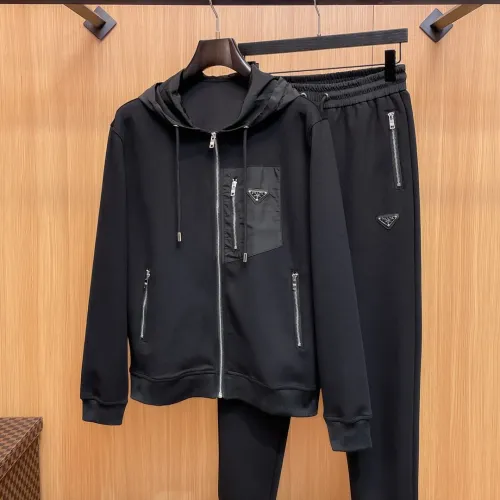 Wholesale Prada Tracksuits Long Sleeved For Men #1393666 $128.00 USD, Wholesale Quality Replica Prada Tracksuits