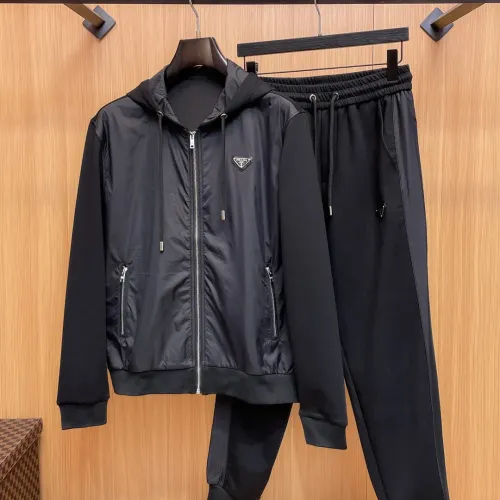 Wholesale Prada Tracksuits Long Sleeved For Men #1393667 $128.00 USD, Wholesale Quality Replica Prada Tracksuits