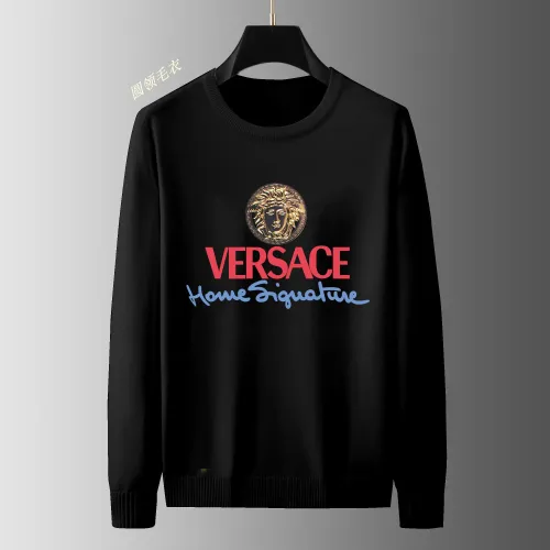 Wholesale Versace Sweaters Long Sleeved For Men #1394109 $48.00 USD, Wholesale Quality Replica Versace Sweaters