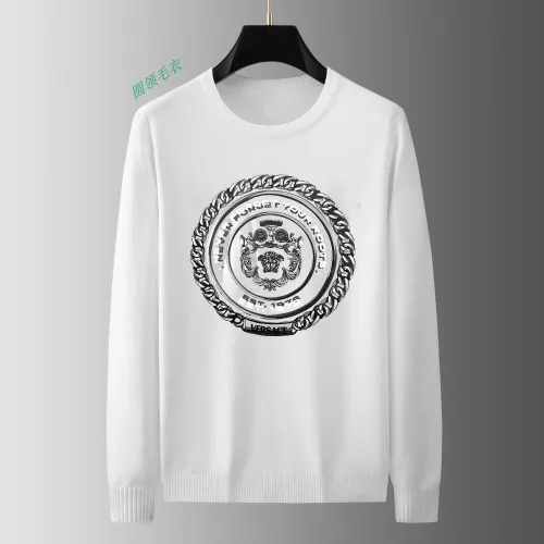 Wholesale Versace Sweaters Long Sleeved For Men #1394127 $48.00 USD, Wholesale Quality Replica Versace Sweaters