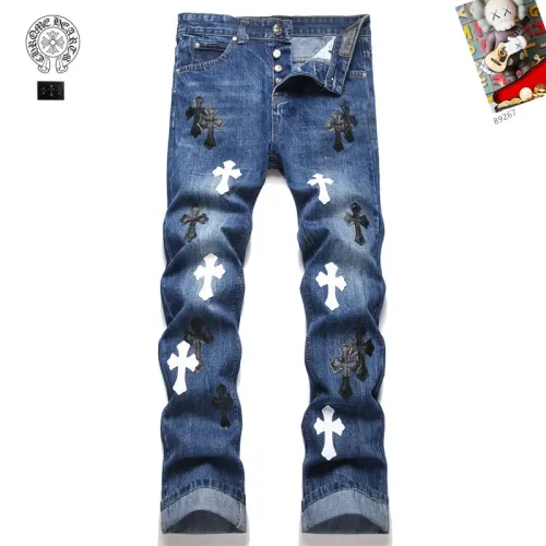 Wholesale Chrome Hearts Jeans For Men #1394581 $48.00 USD, Wholesale Quality Replica Chrome Hearts Jeans