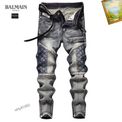 Wholesale Balmain Jeans For Men #1394585 $48.00 USD, Wholesale Quality Replica Balmain Jeans