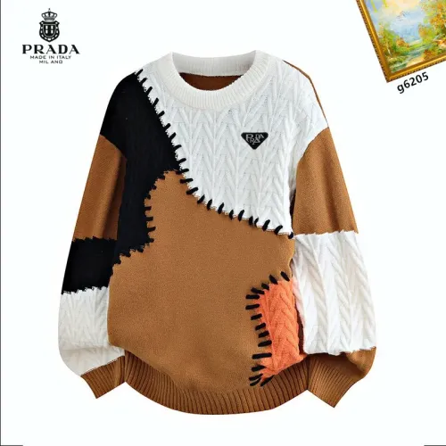 Wholesale Prada Sweaters Long Sleeved For Men #1394614 $48.00 USD, Wholesale Quality Replica Prada Sweaters