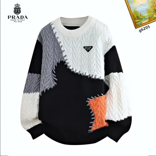 Wholesale Prada Sweaters Long Sleeved For Men #1394616 $48.00 USD, Wholesale Quality Replica Prada Sweaters