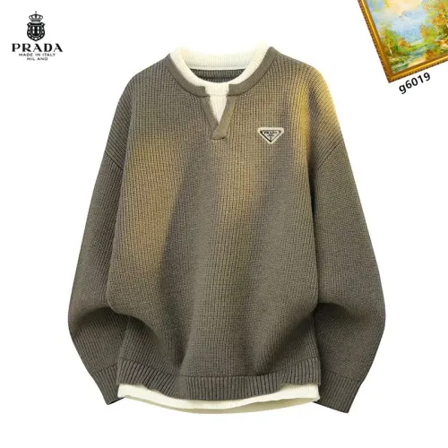 Wholesale Prada Sweaters Long Sleeved For Men #1394631 $48.00 USD, Wholesale Quality Replica Prada Sweaters