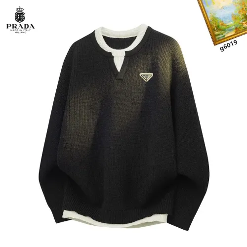 Wholesale Prada Sweaters Long Sleeved For Men #1394633 $48.00 USD, Wholesale Quality Replica Prada Sweaters