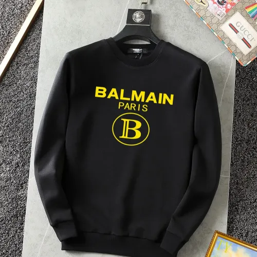 Wholesale Balmain Hoodies Long Sleeved For Men #1395104 $40.00 USD, Wholesale Quality Replica Balmain Hoodies