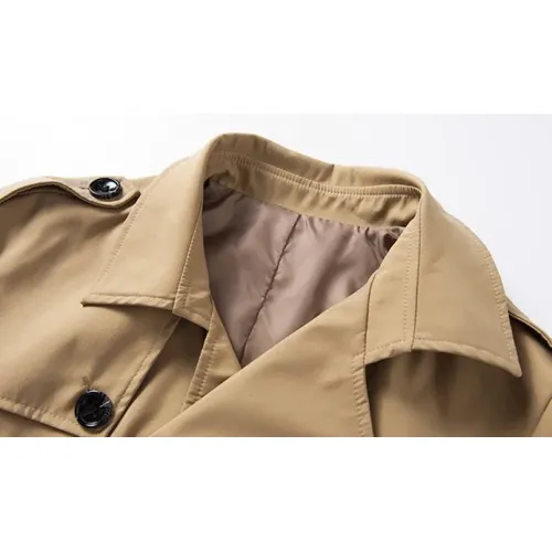 Replica Burberry Trench Coat Long Sleeved For Men #1395346 $88.00 USD for Wholesale