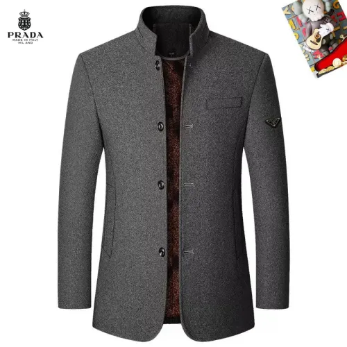 Wholesale Prada Coats Long Sleeved For Men #1395439 $80.00 USD, Wholesale Quality Replica Prada Coats