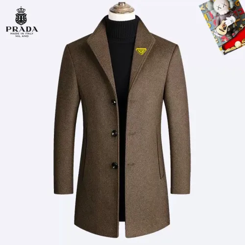 Wholesale Prada Coats Long Sleeved For Men #1395474 $80.00 USD, Wholesale Quality Replica Prada Coats