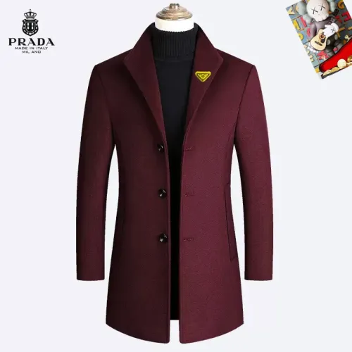 Wholesale Prada Coats Long Sleeved For Men #1395475 $80.00 USD, Wholesale Quality Replica Prada Coats