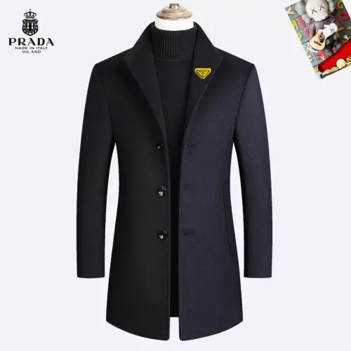 Wholesale Prada Coats Long Sleeved For Men #1395477 $80.00 USD, Wholesale Quality Replica Prada Coats